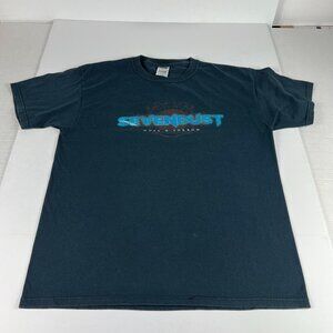2008 Sevendust Hope & Sorrow Chapter 4 Metal Band Shirt Large Black Faded Tee
